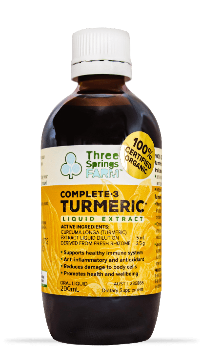 The product image of the Australian-made Complete 3 Turmeric™ Liquid Extract